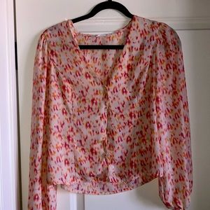 Colorful Leopard Print Blouse